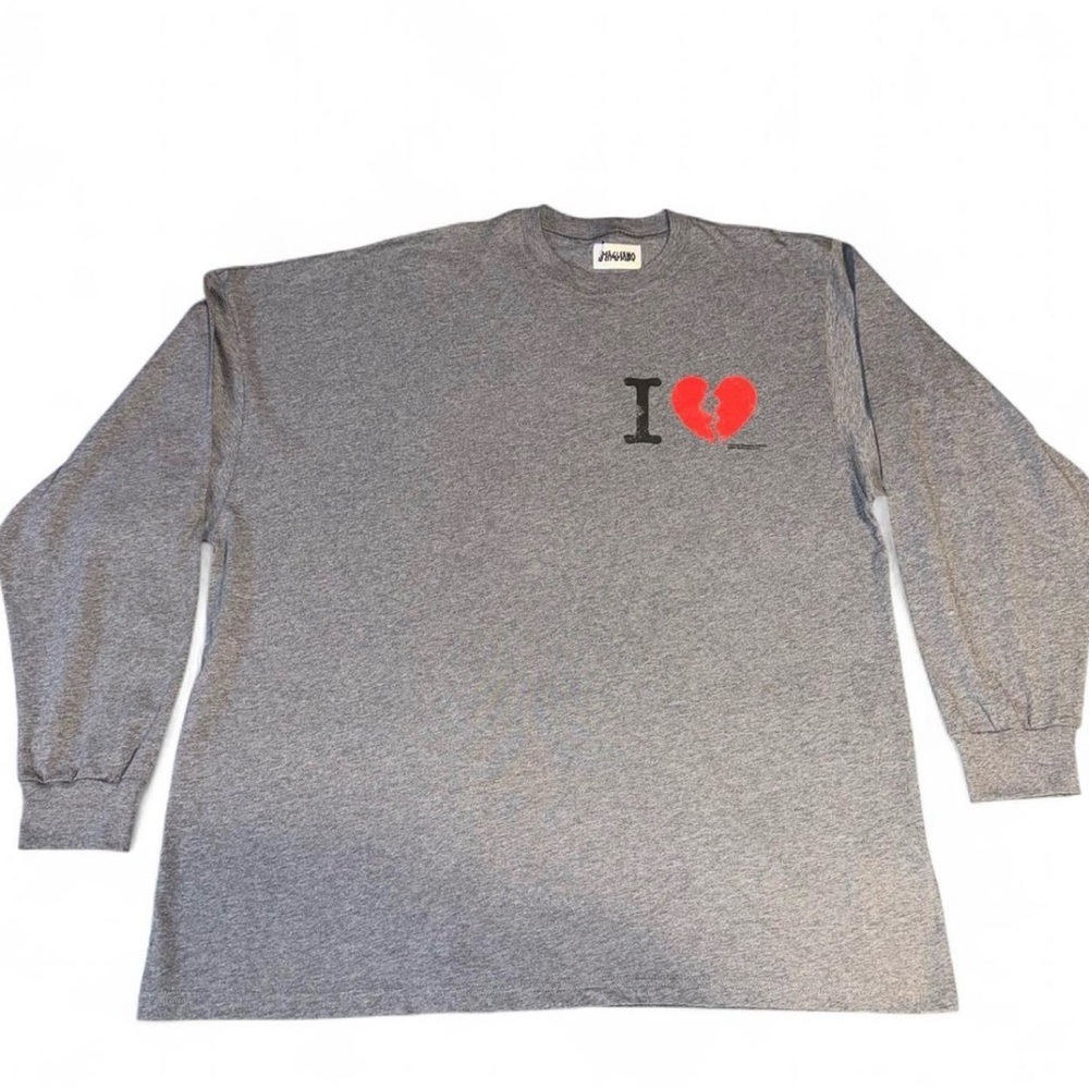Magliano “I Suffer” gray long-sleeved asymmetrical t-shirt - Picture 2 of 7
